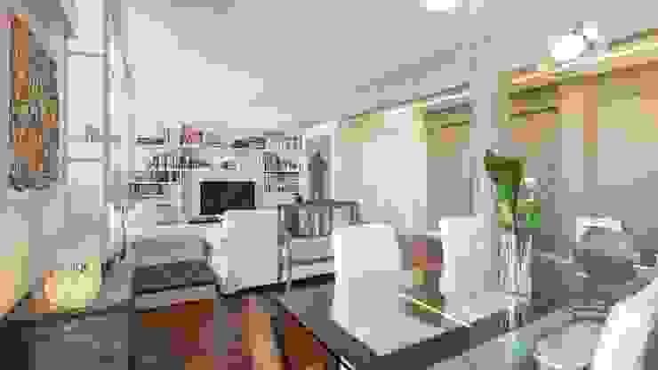 Appartamento ad Ostiense - Roma, Archifacturing Archifacturing Soggiorno in stile industriale Bianco