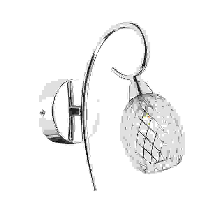 Chrome and Glass Wall Light Socket Store Moderne Wände & Böden