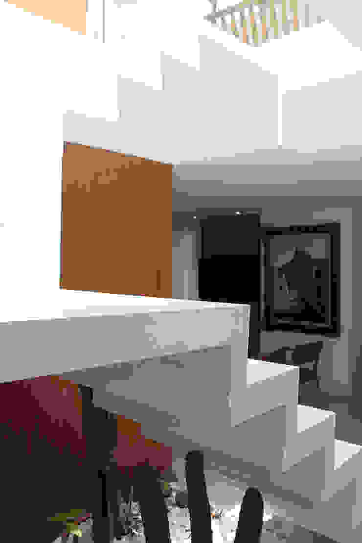 Julia Queima Arquitetura 모던스타일 복도, 현관 & 계단