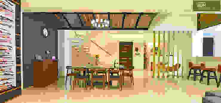 homify Salle à manger rustique Bois Effet bois