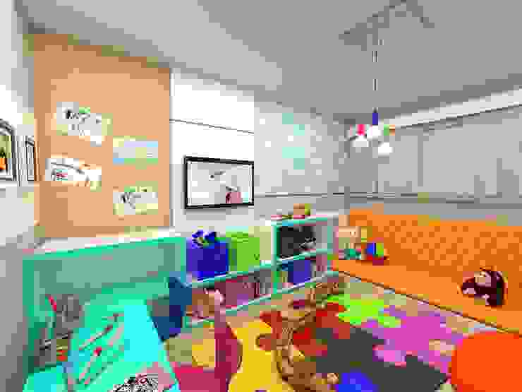 Plano A Studio Eclectic style nursery/kids room Multicolored