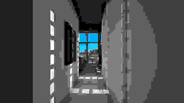 Edificio The Block GGAL Estudio de Arquitectura Modern corridor, hallway & stairs