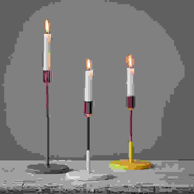 Candlesticks by Jansen rigby & mac HaushaltAccessoires und Dekoration candlestick,jasen,grey,pink,yellow