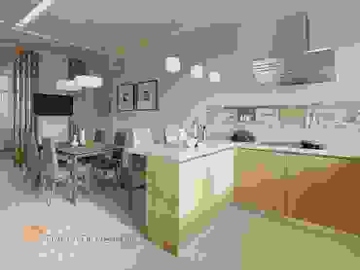 Интерьер дома в современном стиле, коттеджный поселок «Небо», 272 кв.м., Студия Павла Полынова Студия Павла Полынова Minimalist kitchen