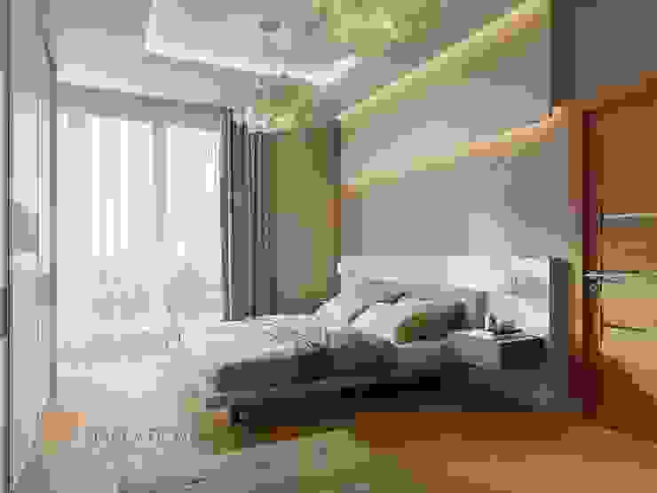 Интерьер дома в современном стиле, коттеджный поселок «Небо», 272 кв.м., Студия Павла Полынова Студия Павла Полынова Minimalist bedroom