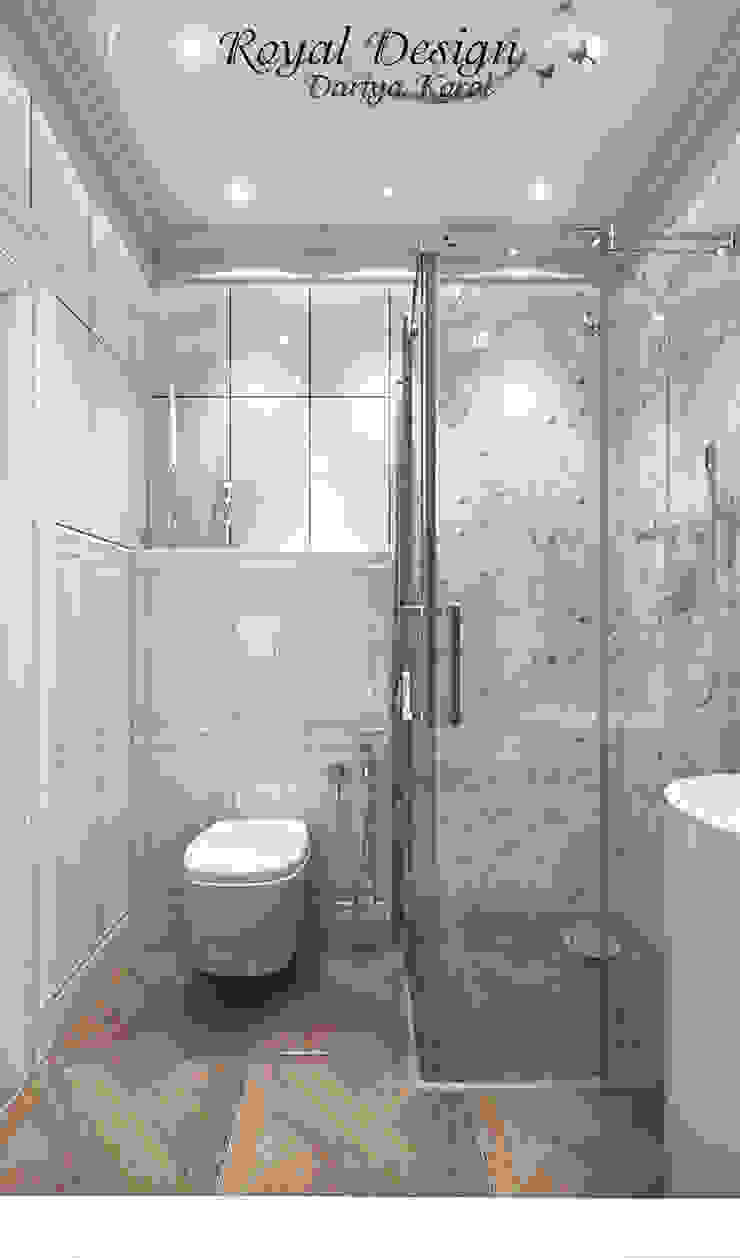 Master bedroom with en suite bathroom Your royal design Ванная в классическом стиле Белый