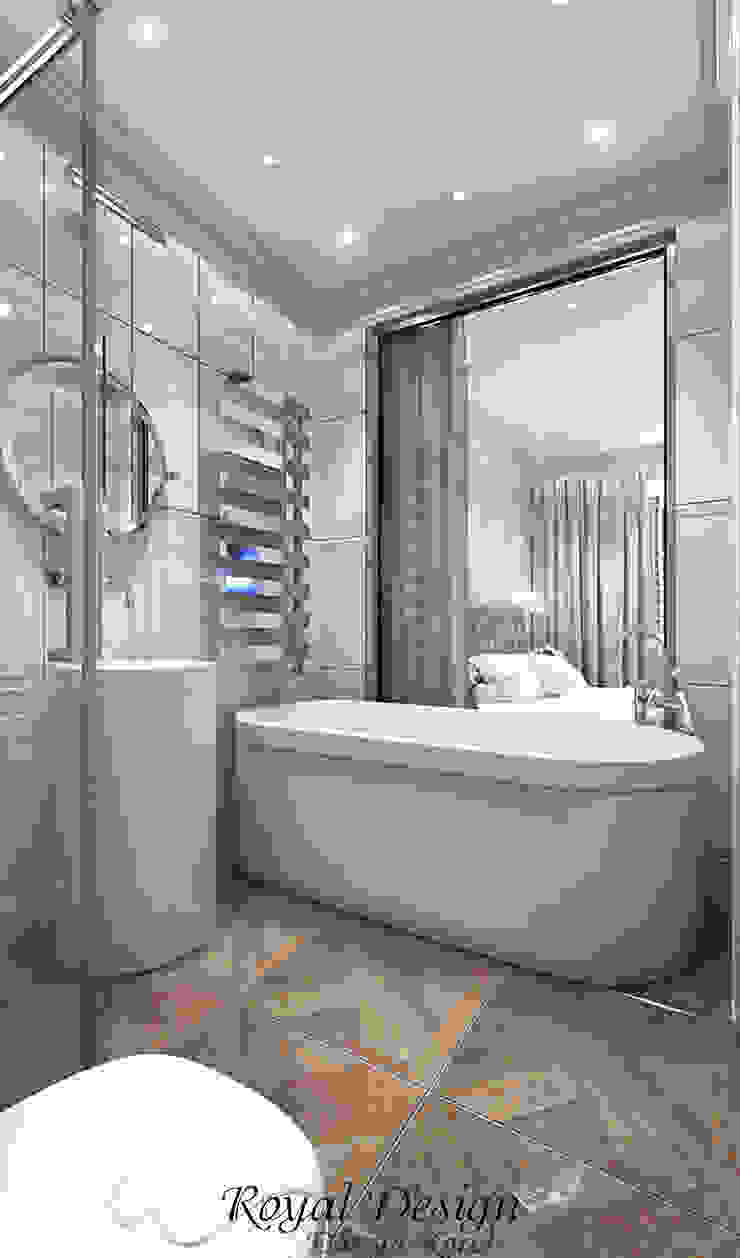 Master bedroom with en suite bathroom Your royal design Ванная в классическом стиле Белый