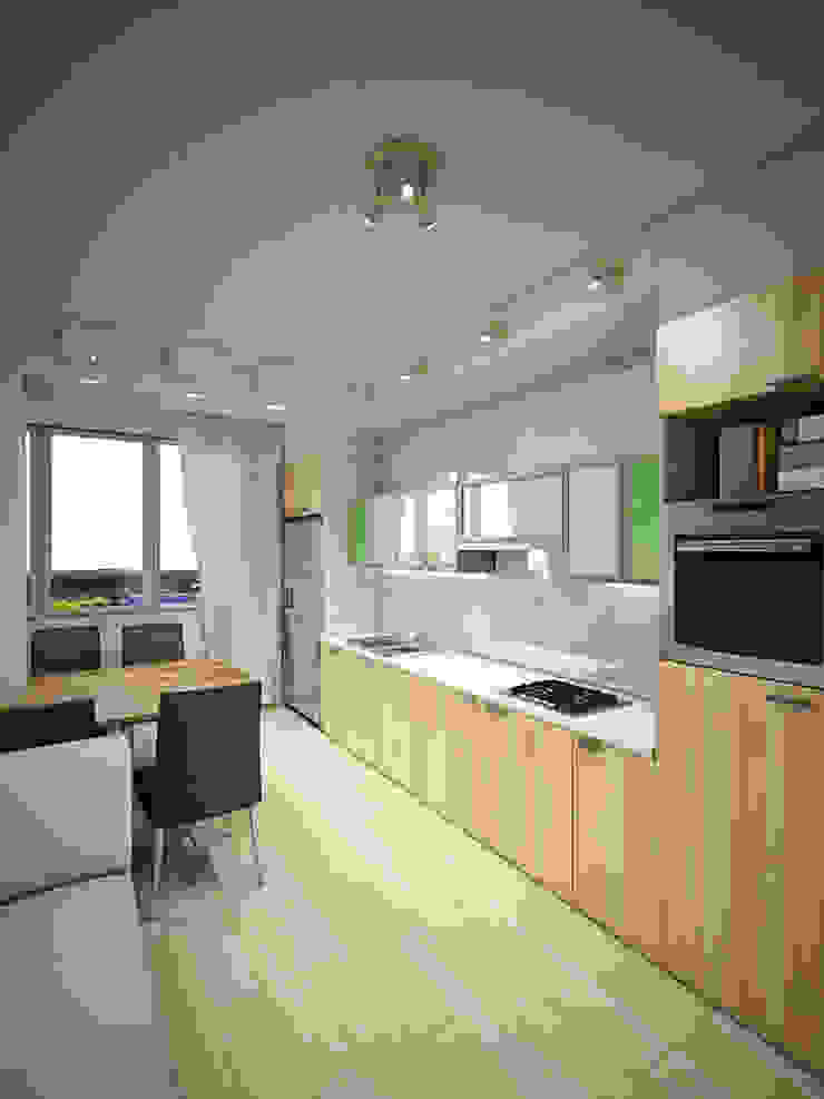 Дизайн студия Александра Скирды ВЕРСАЛЬПРОЕКТ Cocinas de estilo minimalista