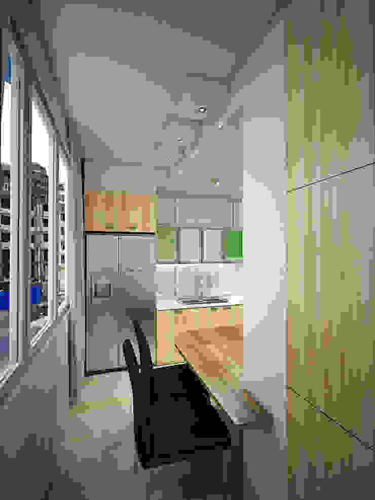 Дизайн студия Александра Скирды ВЕРСАЛЬПРОЕКТ Cocinas de estilo minimalista