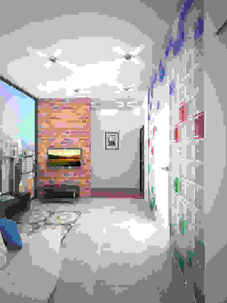 Дизайн студия Александра Скирды ВЕРСАЛЬПРОЕКТ Salas de estilo minimalista