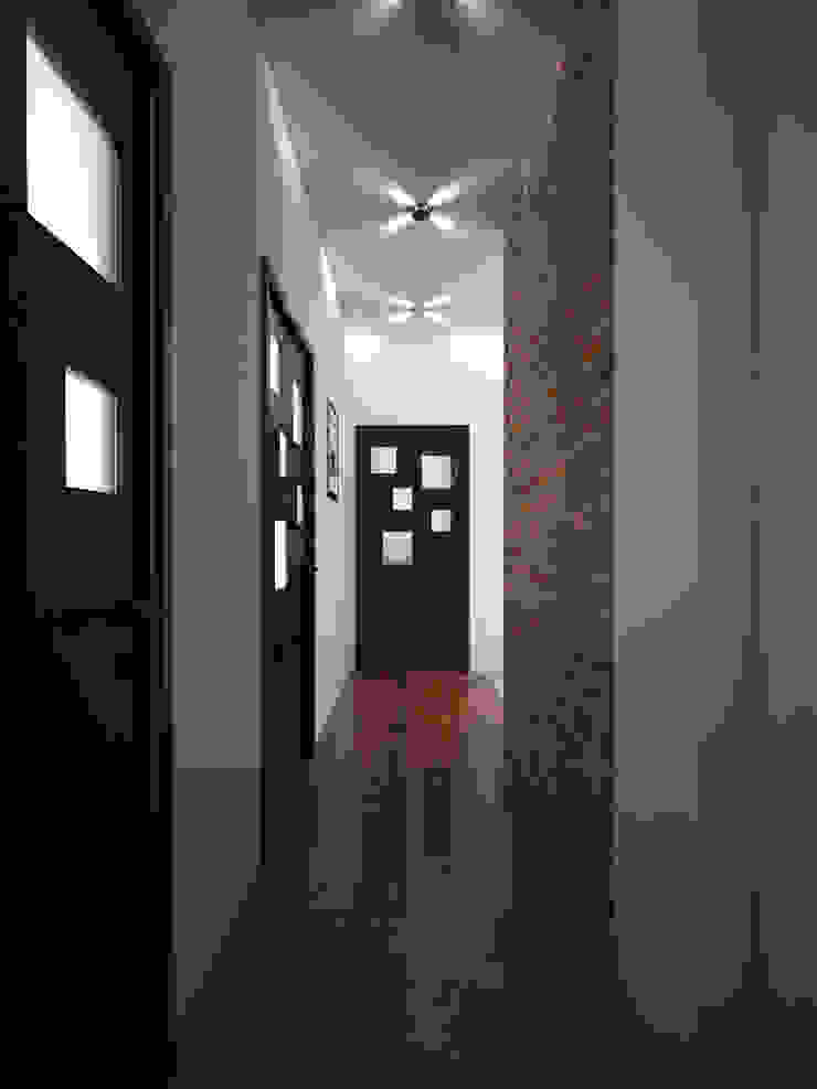 Дизайн студия Александра Скирды ВЕРСАЛЬПРОЕКТ Pasillos, vestíbulos y escaleras de estilo minimalista
