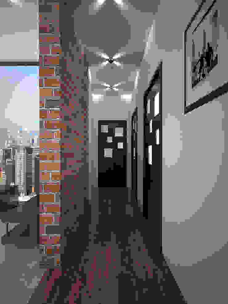 Дизайн студия Александра Скирды ВЕРСАЛЬПРОЕКТ Pasillos, vestíbulos y escaleras de estilo minimalista