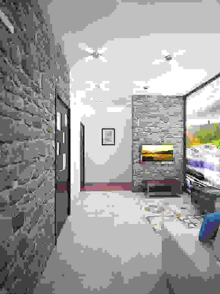 Дизайн студия Александра Скирды ВЕРСАЛЬПРОЕКТ Salas de estilo minimalista