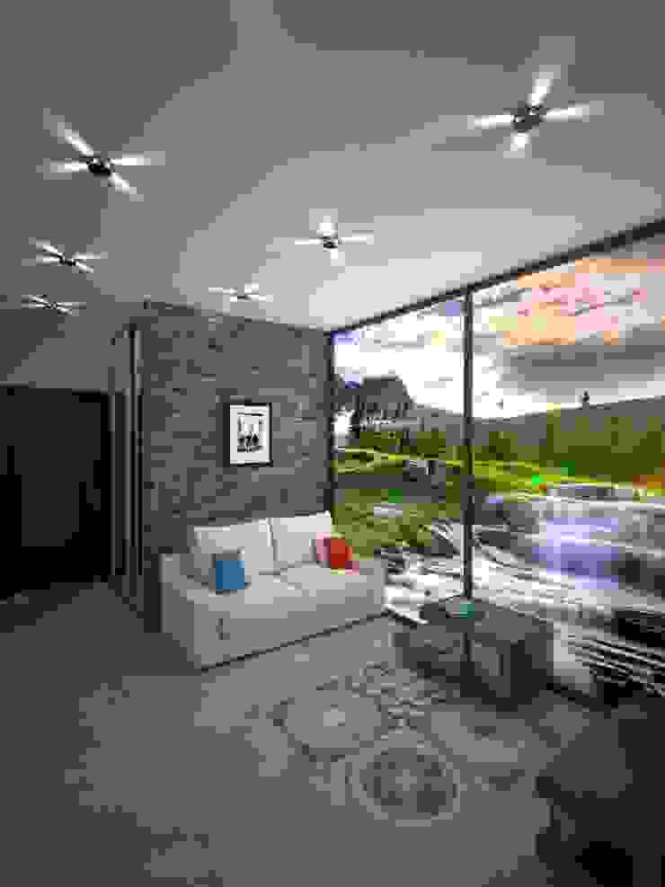 Дизайн студия Александра Скирды ВЕРСАЛЬПРОЕКТ Salas de estilo minimalista