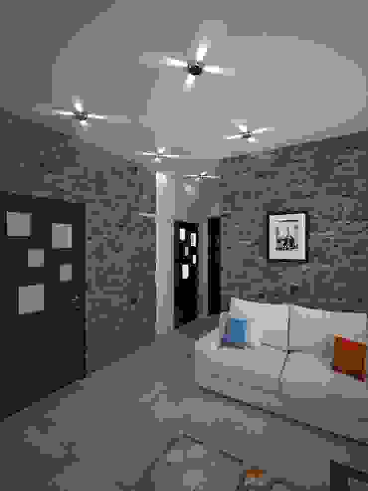 Дизайн студия Александра Скирды ВЕРСАЛЬПРОЕКТ Salas de estilo minimalista