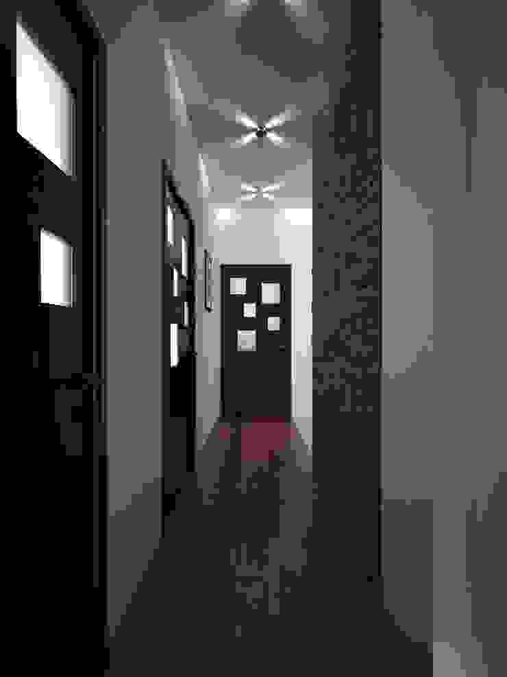 Дизайн студия Александра Скирды ВЕРСАЛЬПРОЕКТ Pasillos, vestíbulos y escaleras de estilo minimalista