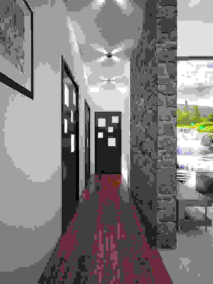 Дизайн студия Александра Скирды ВЕРСАЛЬПРОЕКТ Pasillos, vestíbulos y escaleras de estilo minimalista