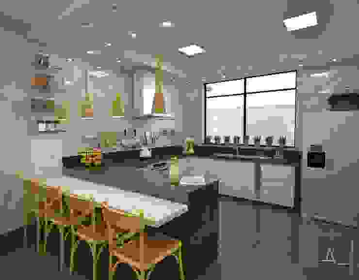 Cozinha MA, Ao Cubo Arquitetura e Interiores Ao Cubo Arquitetura e Interiores Кухня Керамічні Жовтий