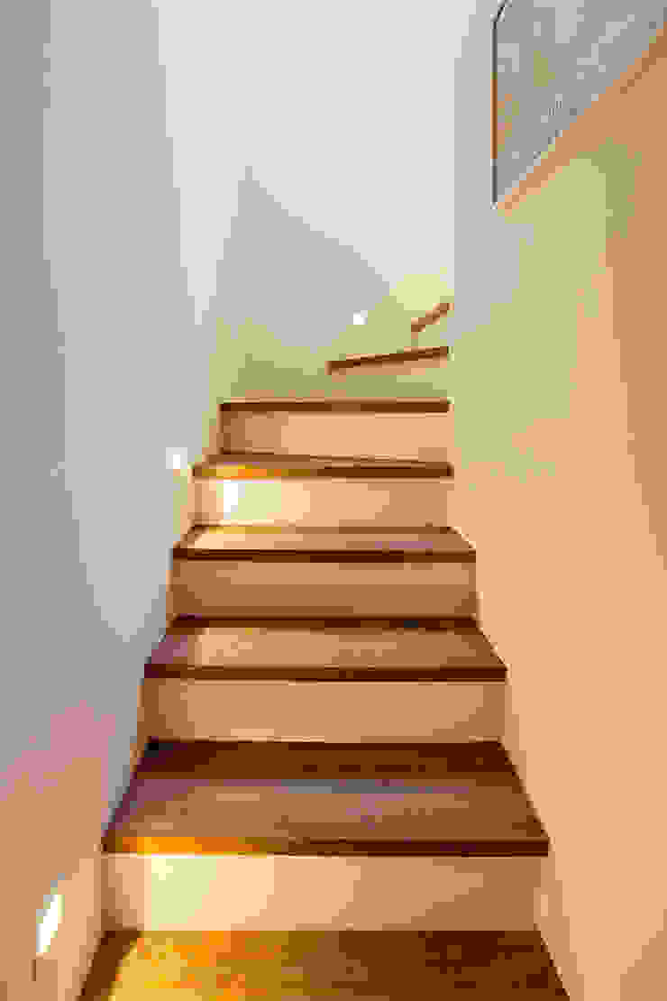 Tria Arquitetura Eclectic style corridor, hallway & stairs
