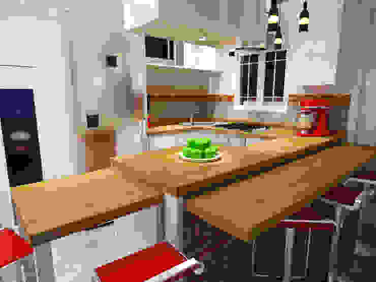 Diseño Sala-Cocina/Comedor , Interiorismo con Propósito Interiorismo con Propósito Moderne Küchen