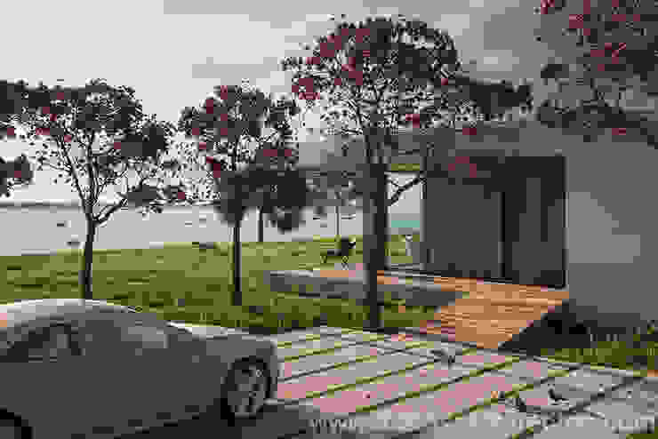 House by River side โดย Matos Architects โมเดิร์น ไม้จริง Multicolored