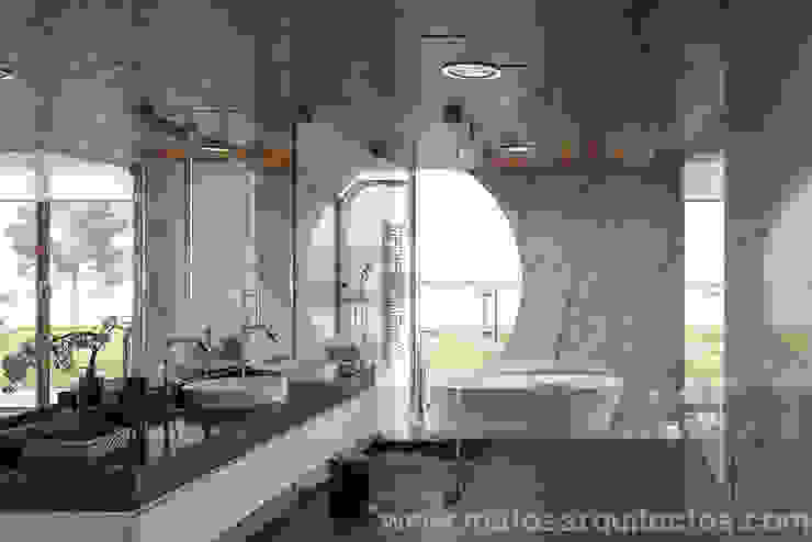 House by River side โดย Matos Architects โมเดิร์น หิน