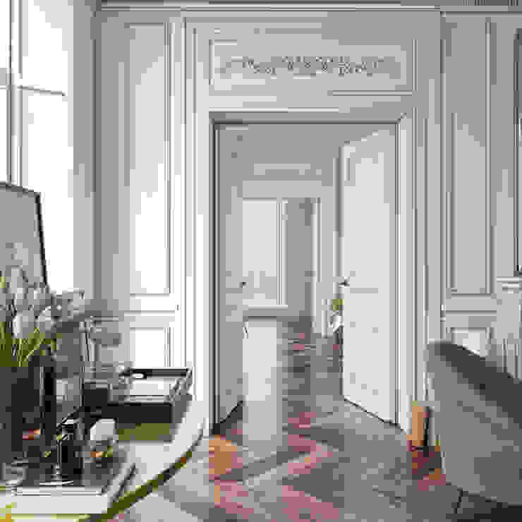 Parisian contemporary style living room, Olga Pochueva Olga Pochueva Classic style living room Wood White