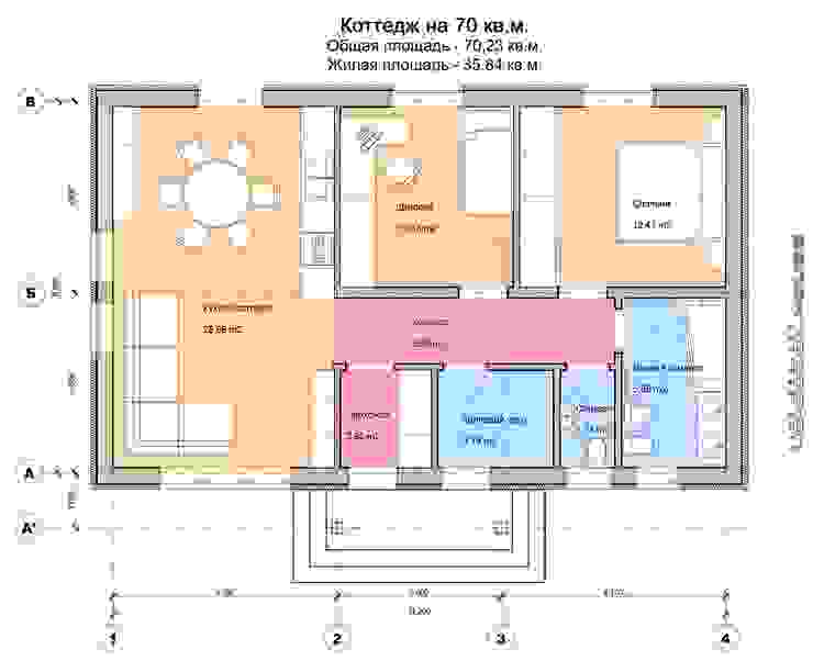 Tüm ayrıntılarıyla 70 m2�lik aile evi homify