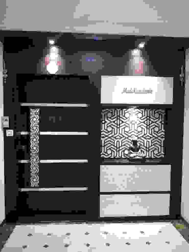 enterance NCA naresh chandwani & associates Modern Living Room MDF Brown