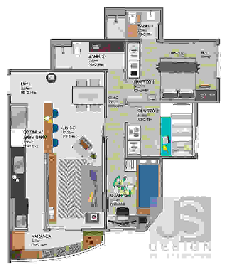 Estudo Apartamento Jacarepaguá, JS Interiores JS Interiores