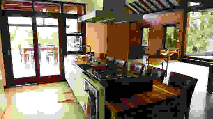 Baixo Impacto Arquitetura Ltda. 러스틱스타일 주방