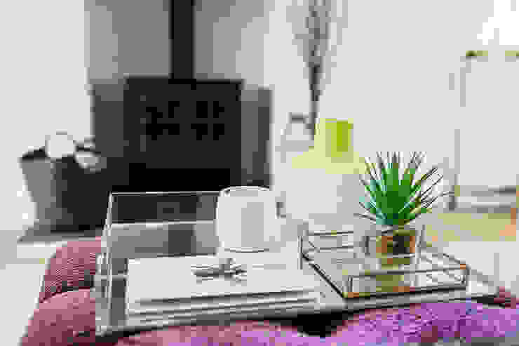 Colourful Transformation Lauren Gilberthorpe Interiors ห้องนั่งเล่น Pink