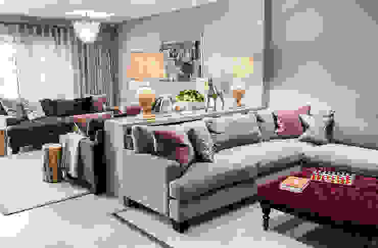 Open Plan Space Lauren Gilberthorpe Interiors ห้องนั่งเล่น Grey