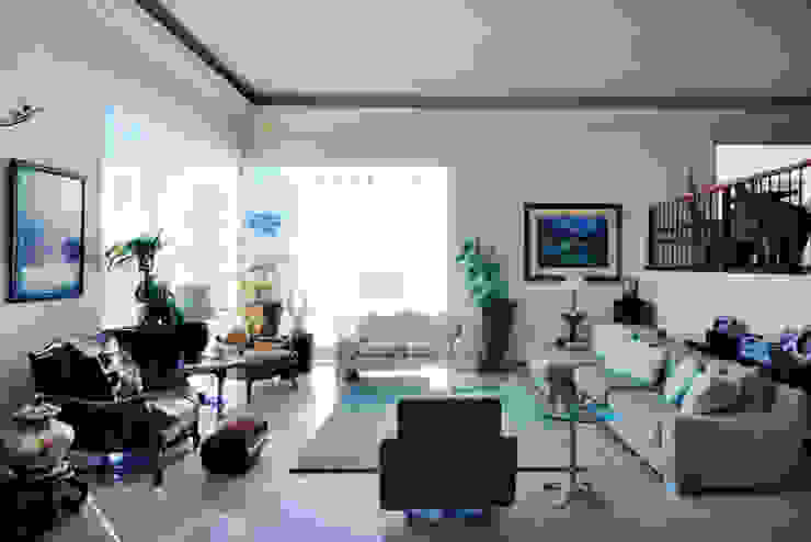 Excelencia en Diseño غرفة المعيشة الخشب هندسيا White