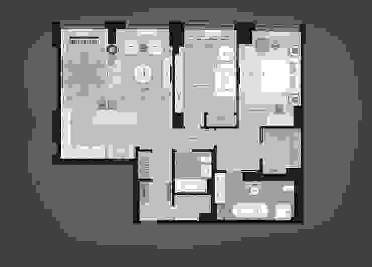 Floorplan Окна и двери в эклектичном стиле от KAPRANDESIGN Эклектичный Дерево Эффект древесины