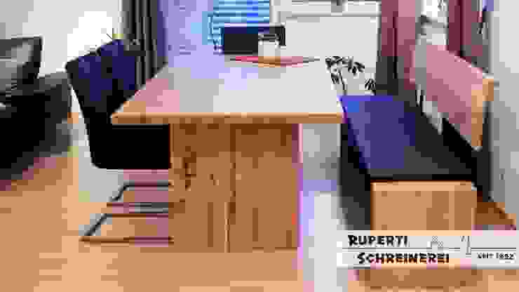 Esszimmer In Eiche Massiv Und Leder Sitzbank By Ruperti