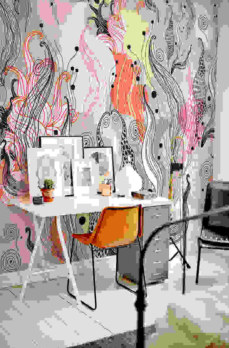 Wild flowers Pixers Modern style study/office wall mural,wallpaper,abstract,floral