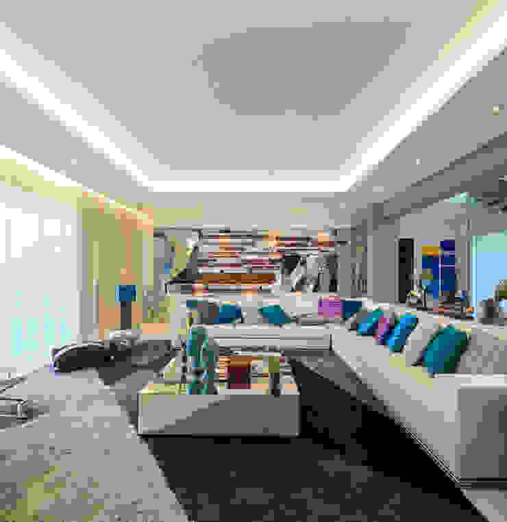 Moradia Algarve 2013 Atelier Ana Leonor Rocha Salas de estar modernas