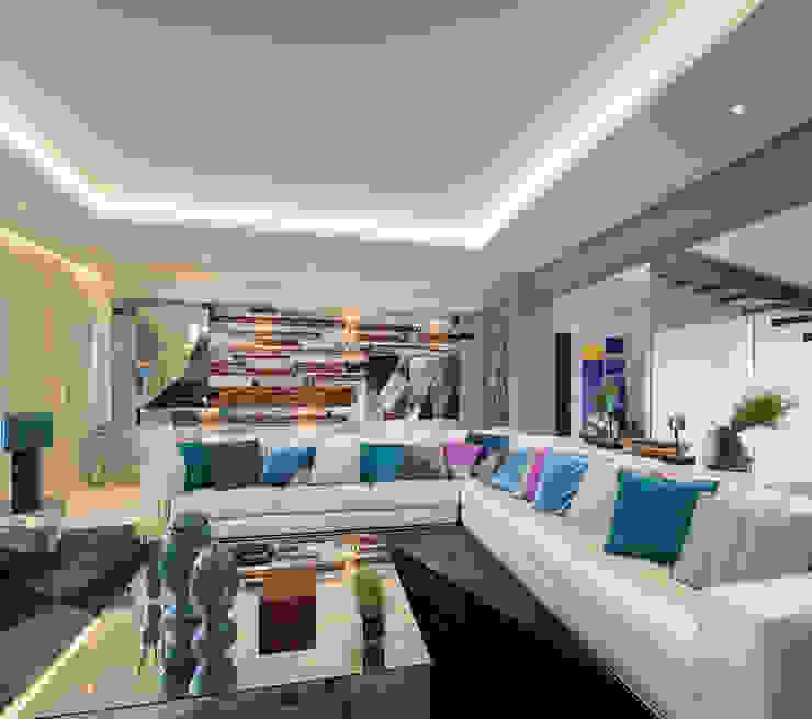 Moradia Algarve 2013 Atelier Ana Leonor Rocha Salas de estar modernas