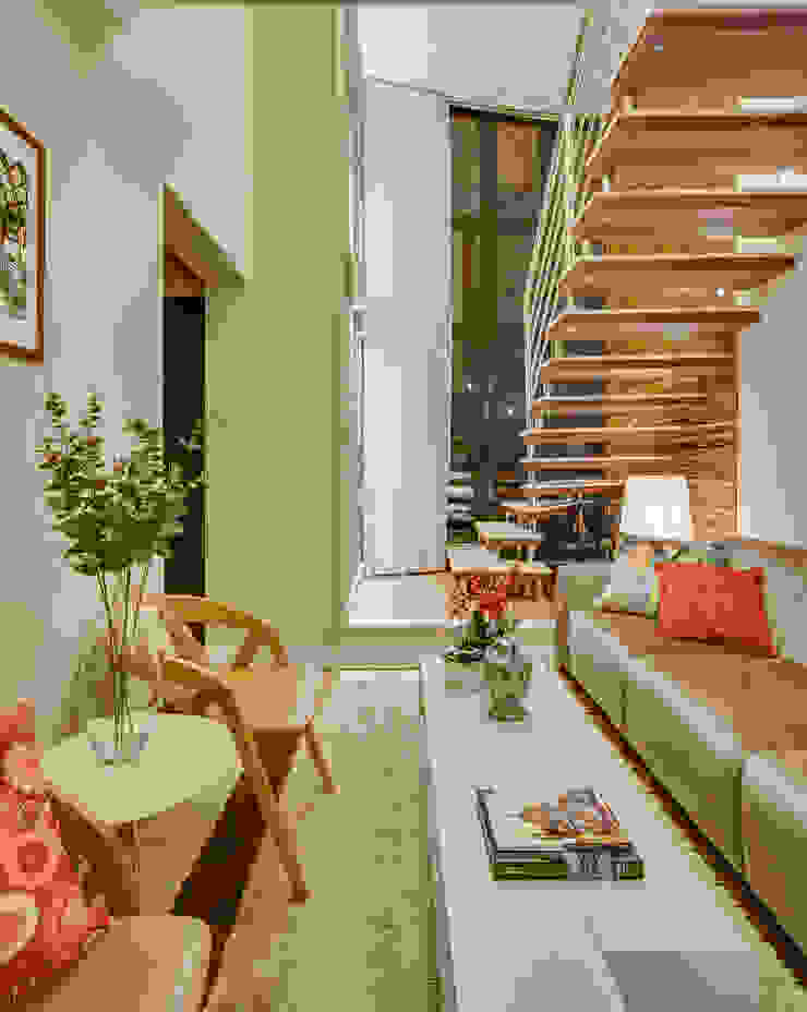 Cobertura Duplex, Juliana Lahóz Arquitetura Juliana Lahóz Arquitetura Salas de estar modernas