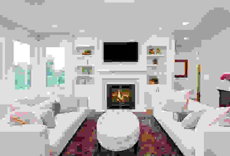 White With Pastel Accents Modern living room by Gracious Luxury Interiors Modern