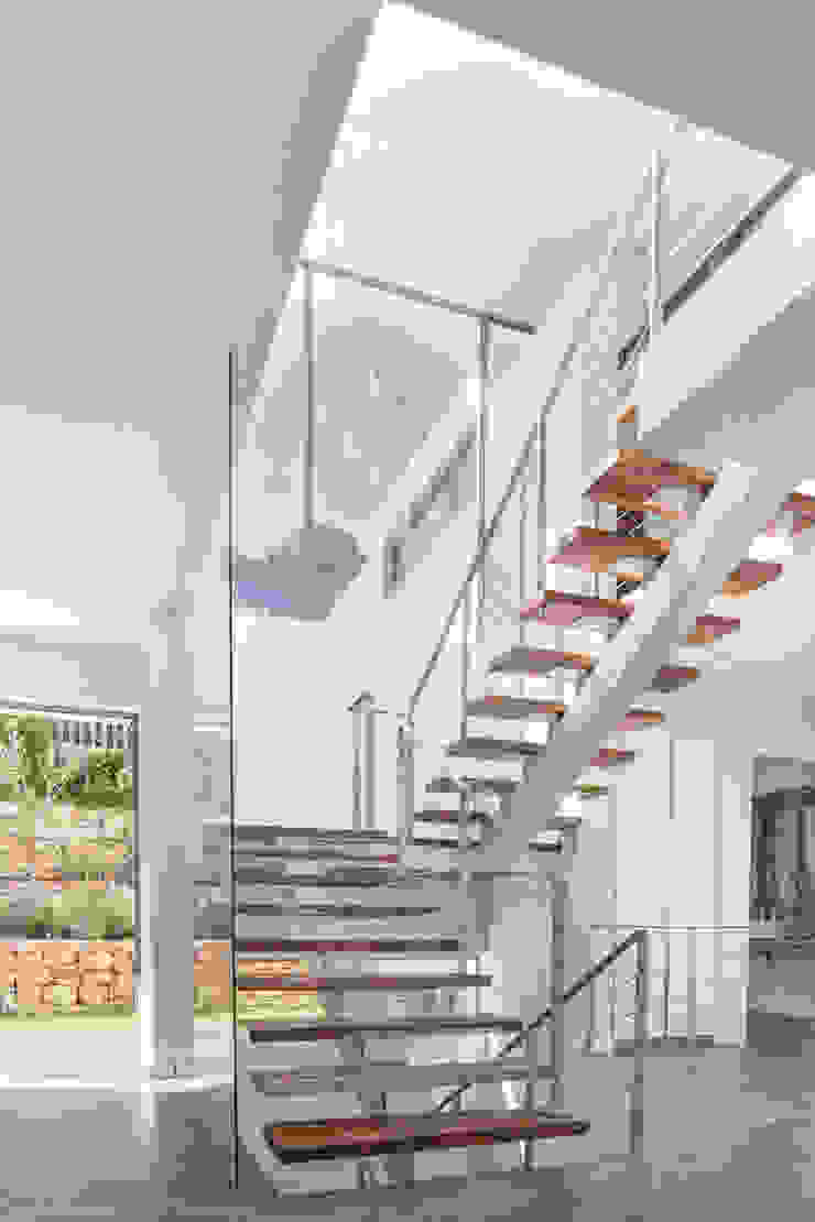 MARVIN FARR ARCHITECTS ห้องโถงทางเดินและบันไดสมัยใหม่