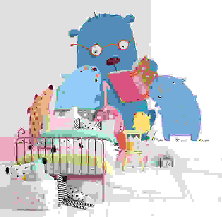 Read me Stories Pixers Nursery/kid’s room wall mural,wallpaper,kid,child,bear,animals,book,reading