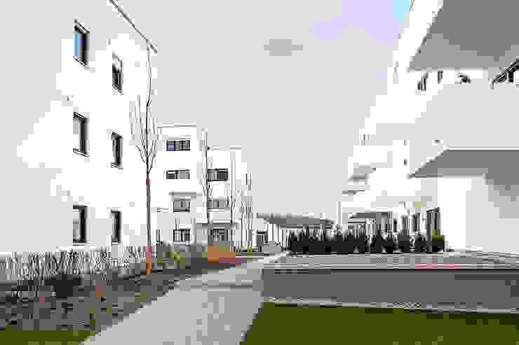 Vierzig Wohneinheiten, plusEnergieArchitektur plusEnergieArchitektur Moderne Häuser