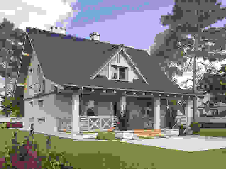 Wizualizacja projektu domu Malinowy homify Wiejskie domy