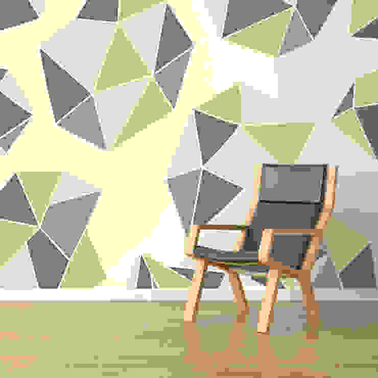 Green Diamonds Pixers Living room Green wall mural,green,geometry,geometric,pattern,wallpaper