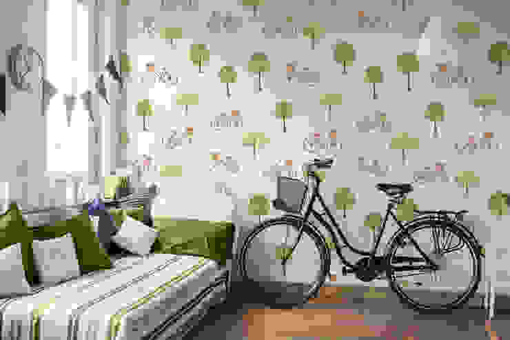 Bike and tree Pixers Ruang Keluarga Gaya Eklektik Multicolored wall mural,bike,bikes,tree,wallpaper