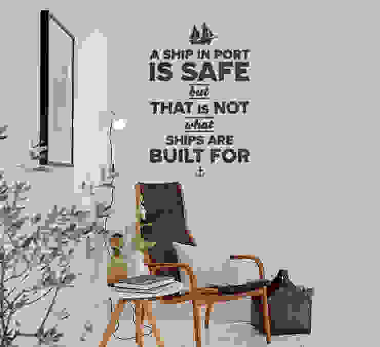 A Ship in Port is Safe But... Pixers Skandynawskie domowe biuro i gabinet Niebieski wall decal,wall sticker,wall mural,wallpaper,motivation