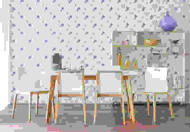Geometric bubbles Pixers Modern dining room Multicolored geometry,patterns,wall mural,wallpaper
