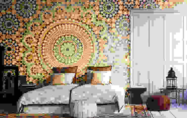 Oriental Mosaic Pixers Colonial style bedroom Multicolored moroccan,mosaic,tiles,wall mural,wallpaper